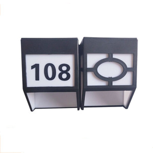 Lampe murale extérieure à LED solaire carrée, étanche, noire et blanche, minimaliste, lampe de couloir HJ 033 - Product Image 2