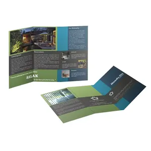 Dépliant plié personnalisé de haute qualité Promotion brochure imprimable impression de brochure à trois volets