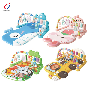 Tappetino da gioco Chengji per neonati, tappetino per attività su pancia in giù, tappetino musicale a forma di fragola <span class=keywords><strong>rosa</strong></span>, pianoforte per neonati - Product Image 1
