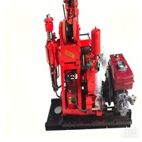 Foreuse rotative portable compacte pour puits d'eau, moteur diesel, boîte de vitesses de forage 200m pour mines et construction