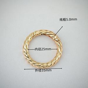 Anello a molla aperta in metallo attorcigliato per borsa da DIY borsa borsa con fibbia Hardware accessori chiusura a molla gancio gancio portachiavi - Product Image 3