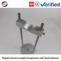 Comparador Digital de Doble Columna, Comparador de Longitud de Cemento con Doble Guía para Pruebas de Laboratorio de Muestras de Cemento