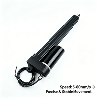 Actionneur linéaire à moteur CC à balais, étanche IP66, poussée dynamique maximale de 5000N, course personnalisée pour la commande automatique de trackers solaires et les machines industrielles