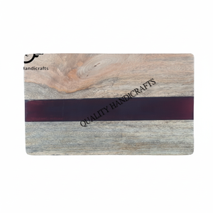 Tabla de cortar de resina de madera de mango de la mejor venta, tabla de servir artesanal/Bloque de corte para cocina casera, producto de calidad de la India - Product Image 1