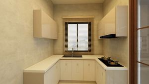 Gabinetes de Cocina Integrados de Madera de Tamaño Pequeño Personalizados con Gabinetes Colgantes de Pared y Puertas de Gabinete para Almacenar Estufas - Product Image 4