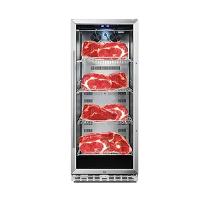 OEM Custom 380 liter Dry Aged Steak Glass Door humidity Fridge Meat cooker beef Aging Cabinet Refrigerator
