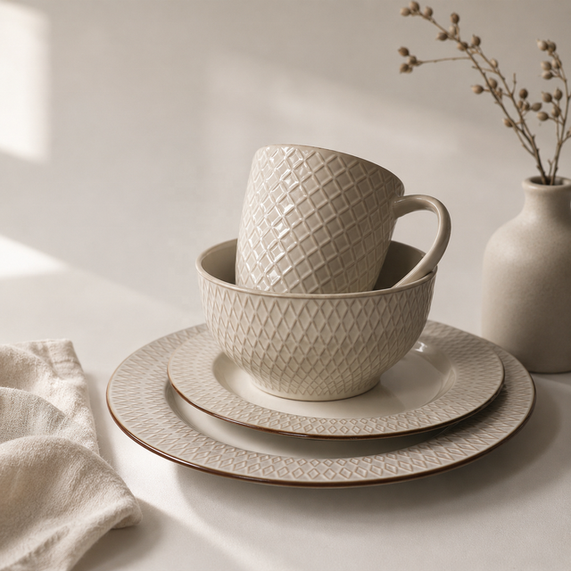 Exceptionally Beautiful New Nordic Ceramic Bowl Dinner Plate Set Tableware Dishwasher & Microwave Safe Eco-Friendly Home Use