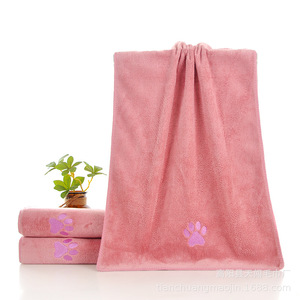 Serviettes de séchage pour cheveux brodées personnalisables, serviettes de salon en microfibre pour chiens, coton polaire pour le commerce extérieur, vente en gros - Product Image 3