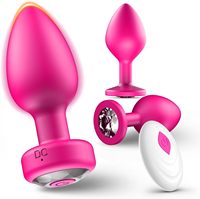 Analplug Sexspielzeug Vibrator 3-teiliges Silikon-Buttplug-Trainingsset Fernbedienung 10 Vibrationsmodi Prostatamassagegerät für Erwachsene Rosa