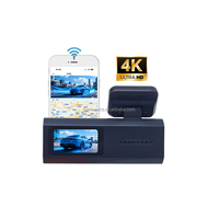 Caméra embarquée 2 voies 2K+1080P WIFI, DVR de véhicule connecté, mini application mobile de contrôle, caméra embarquée