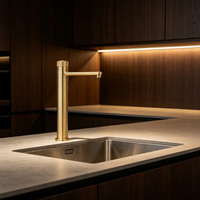Robinet de cuisine moderne en acier inoxydable 304 à 3 voies, eau chaude et froide et robinet d'eau pure, robinet de cuisine 3 en 1