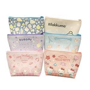 Custom Digital Full Printing Pattern <strong>Hello</strong> KT Zipper Eco-Friendly Waterproof PU Leather Women's <strong>Makeup</strong> Cosmetic <strong>Bag</strong> Portable - Product Image 1