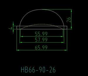 Lente LED Kinglux de 66 mm, Lente <span class=keywords><strong>Plano</strong></span> Convexa para Proyector - Product Image 5