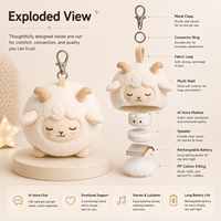 Gantungan Kunci Boneka Awan dan Bintang AI Lucu 13cm, Isi PP Lembut, Desain Telinga Bergerak, untuk Anak-anak dan Dewasa, Hadiah Pesta