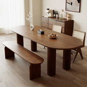 Bàn ăn gỗ sồi kiểu Scandinavian hiện đại, đồ nội thất gia đình phổ biến cho phòng ăn và khách sạn - Product Image 4