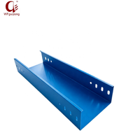 Goulotte de câblage en poudre bleue RAL5017, entièrement fermée avec séparateur, disponible en taille personnalisée, fournie directement par l'usine