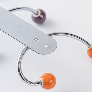 Colorful Metal R <b>Hooks</b> Wall Mounted Iron <b>Coat</b> <b>Hook</b> Rack Multifunctional Clothing Storage Hanger Organizer - Product Image 4