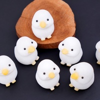 Novedad: Pato de Cristal Natural Tallado a Mano, Adorable Pato de Jade Blanco y Calcita Amarilla para Decoración del Hogar
