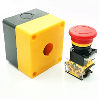 Boîte de commutation de bouton d'arrêt d'urgence 660V 10A, étanche, bouton poussoir de sécurité STOP avec protection contre la pluie pour machine industrielle