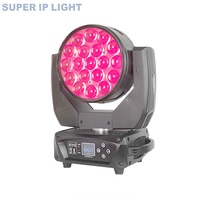 285W 19 pièces 15W 4-en-1 LED 8 ° -58 °   Zoom 16Bit Pan Tilt RDM Artnet Wireless DMX RGBW Zoom Wash Moving Head Light