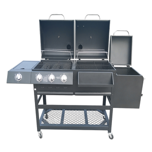 <span class=keywords><strong>Barbecue</strong></span> <span class=keywords><strong>hybride</strong></span> sur roulettes en acier de grande taille personnalisé, rôtissoire de luxe, <span class=keywords><strong>barbecue</strong></span> au gaz et au charbon de bois haut de gamme, allumage automatique, revêtement en poudre - Product Image 4