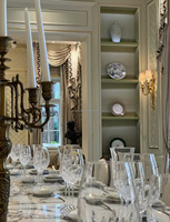 Chaises de salle à manger baroques antiques 12, 14, 16 places, broderie royale, feuille d'or antique, table à manger super longue avec plateau en marbre blanc