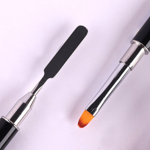 2 in 1 UV Gel <b>Nail</b> Pen Quick Poly Gel <b>Extension</b> Brush and Picker Crimped Ferrule Nylon Oval Liner Tip Manicure <b>Nail</b> Art Tool - Product Image 3