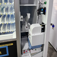 Distributeur automatique de boissons et de snacks commercial avec fonction de refroidissement, fonctionnement à pièces et accepteur de billets pour bureaux et magasins de proximité