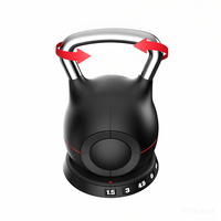 Nouveauté : Kettlebell réglable pour hommes et femmes, 10 kg/22,5 lb, 7 niveaux réglables
