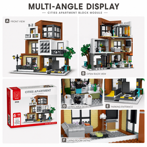 Ensemble de blocs de construction de villes modernes, série City Street View, jouet éducatif en plastique ABS pour enfants - Product Image 4