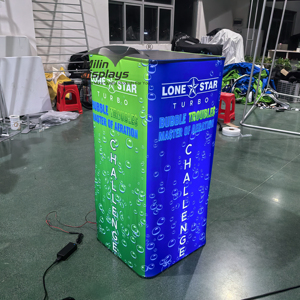 Carrello con stampa personalizzata portatile luce Trade banconi con marchio podio retroilluminato tavolo pieghevole per evento espositivo - Product Image 4