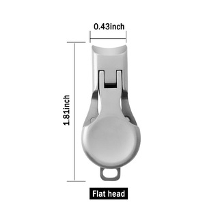 Mini coupe-ongles en acier inoxydable, lame courbée, mâchoires larges, coupe-ongles portable pour les doigts et les orteils, pour les soins en voyage - Product Image 6