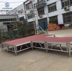 Открытый Регулируемый Алюминиевый Портативный концертный фанерный сценический Подиум платформа с лестницей - Product Image 2