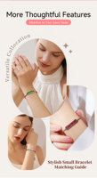 Pulsera Inteligente Impermeable sin Pantalla, Monitor de Oxígeno en Sangre, Frecuencia Cardíaca, Rastreador de Sueño y Estrés, Banda de Salud para Mujeres