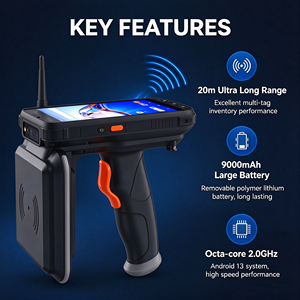 Lecteur portable RFID UHF industriel VANCH Android 13, 20 m, 200 étiquettes/s, Impinj E710, scanner de codes-barres 2D, terminal PDA - Product Image 2