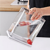Boîte de rangement plastique hermétique, 3 pièces, haute transparente, hermétique, pour grains de céréales, pâtes Spaghetti, Pot de stockage en plastique avec support