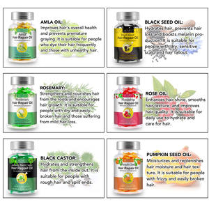 הסיטונאי שיער תיקון שמן שמן זרע שחור קפסולות עבור שיער פגום יבש עם קרטין מולטי ויטמינים - Product Image 6