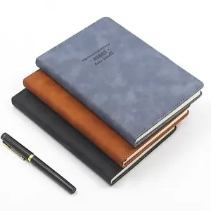 Diario accademico personalizzabile A5 A6 B5 griglia punteggiata 2023 2024 fascia elastica in pelle Pu con copertina rigida Agenda Planner Journal Notebook