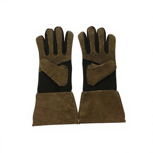 Guantes de trabajo de cuero de gamuza resistente más vendidos para propietarios de caballos Los mejores guantes de trabajo de cuero para el cuidado de los caballos - Product Image 1
