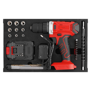 32 Piece 18V Cordless Drill Driver Kit With Lithium Battery For Home Maintenance - Product Image 1