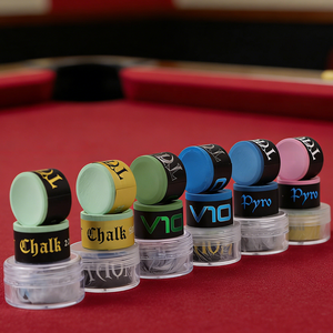 XQK TAOM V10 <span class=keywords><strong>Craie</strong></span> de billard professionnelle pour queue de 1/2, format universel, vert, bleu et rose, ensemble combiné en bois pour joueurs de billard - Product Image 5