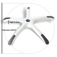 Pieds de meubles polyvalents en nylon, base 5 étoiles en alliage d'aluminium coulé, accessoires de jeu, base de chaise de bureau