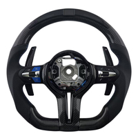 Volant de direction en cuir perforé et fibre de carbone pour BMW Série 3 Série 5 F10 F20 F30 F90 F01 F02 - Vente flash