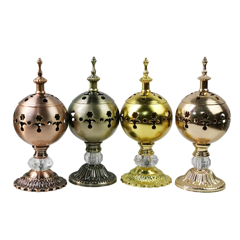 QIAN HU Middle East Style Arabian Bakhoor Burner Incense Burner Set Unique Metal Luxury Cardboard Box Religious SANDALWOOD 0.2kg