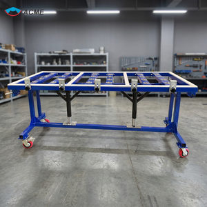 Carro de Transporte Industrial de Acero Inoxidable de Cuatro Ruedas para Obras de Construcción, Equipos, Piedra, Mármol, Encimeras de Cocina - Product Image 1