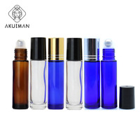 5ml 10ml Kundenspezifische Farbige Mattgrüne Rollerflasche mit Goldkappe