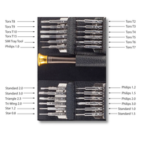 Kit d'outils de réparation pour ordinateur portable et téléphone portable 25 en 1, jeu de tournevis de précision pour la réparation et le démontage des appareils Apple Macbook Air Pro iPad