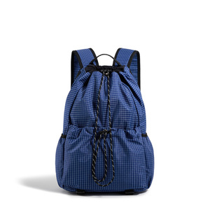 <b>Drawstring</b> <b>Backpack</b> Green Grid Pattern Women's Casual Everyday Use Spring 2026 UV Protection - Product Image 5