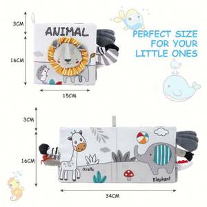 Libros de Tela Sensoriales de Tela No Tóxica, Juguetes Educativos Tempranos, Libros de Tela para Regalar, Juguetes de Aprendizaje para Niños Pequeños, Bebés y Niños - Product Image 3