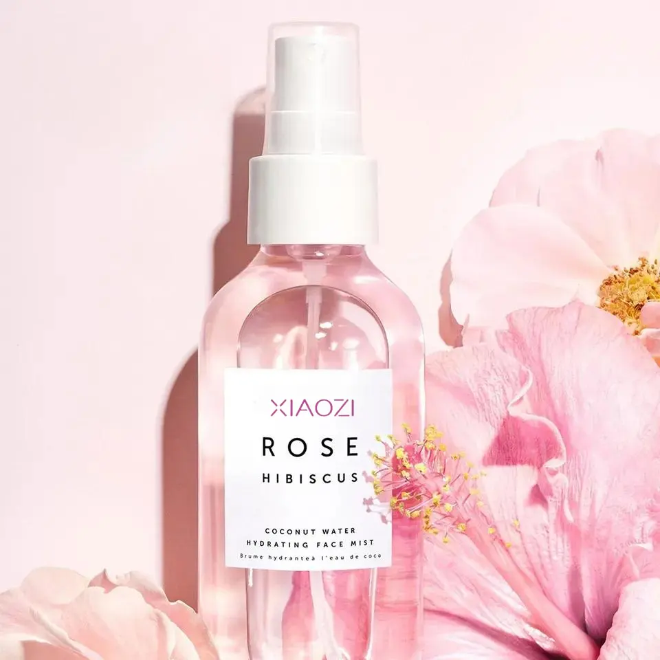 Hot selling Natural Organic Private Label Rose Water with Niacinamide Hyaluronic Acid Rose Water Spray Toner